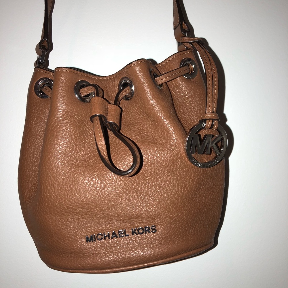 Michael Kors Brown Jules Drawstring Crossbody Bag
